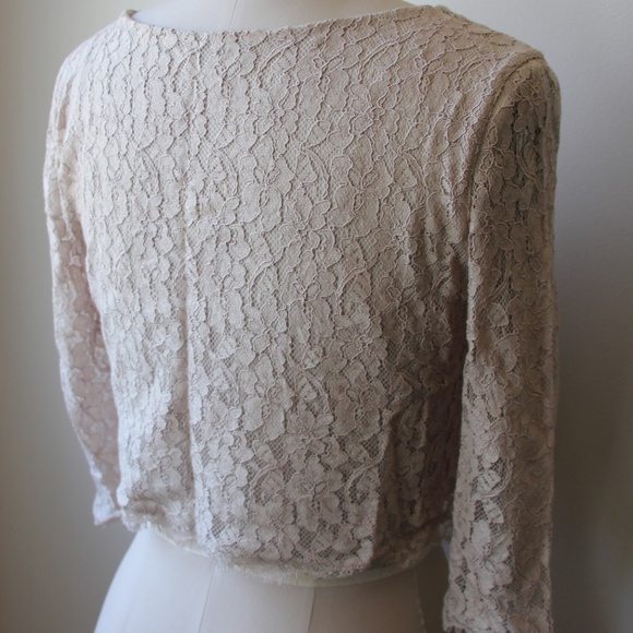 Cropped Lace Babton Shirt; Lined - Picture 6 of 10